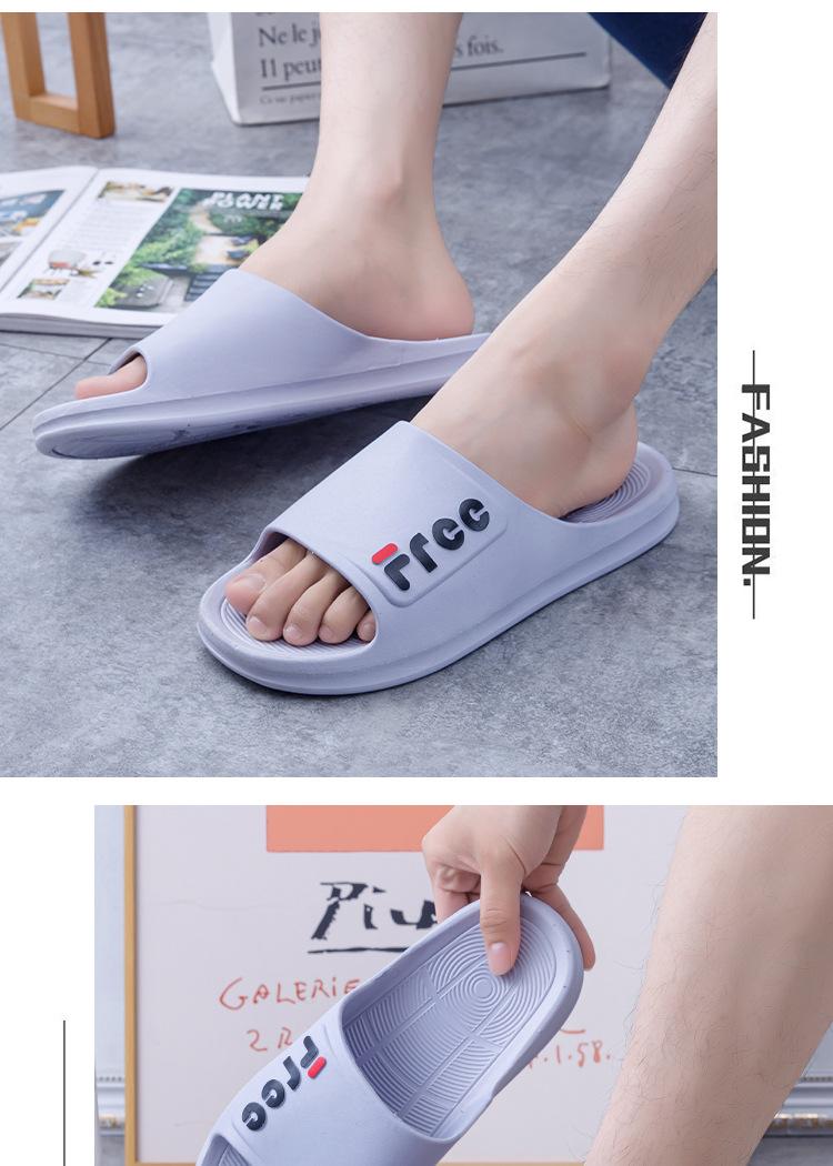 Product Introduction of 2025 New Home Casual and Comfortable Simple Daily Statement Slippers Four Seasons Universal Trendy Men and Women PVC Plastic Slippers 7