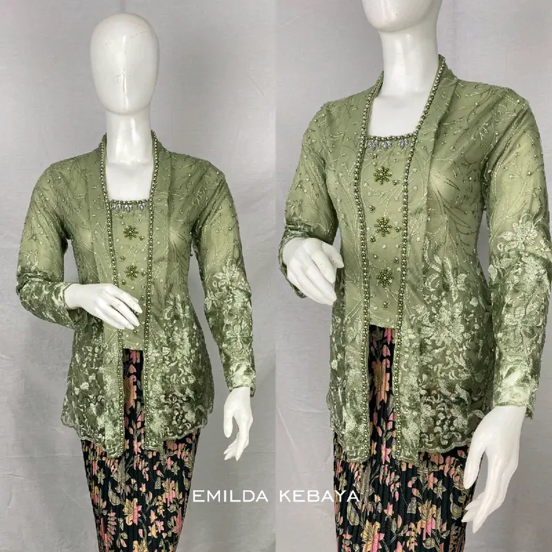 Kebaya KutuBaru / KutuBaru Tille / Kebaya Modern / Kebaya Remaja / Kebaya Tradisional / Kebaya Kutu Baru Pendek Tille Payet Modern 3