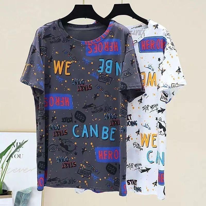 Product Introduction of Áo Thun ngắn Tay Phong Cách Hàn Quốc Mùa Hè Mới, Ngoại Cỡ, Dành Cho Nữ, Dáng Rộng Vừa Vặn, Quần Áo Ngoại Cỡ, Áo Giấu Bụng, [Đánh Giá Tích Cực 1004] 11