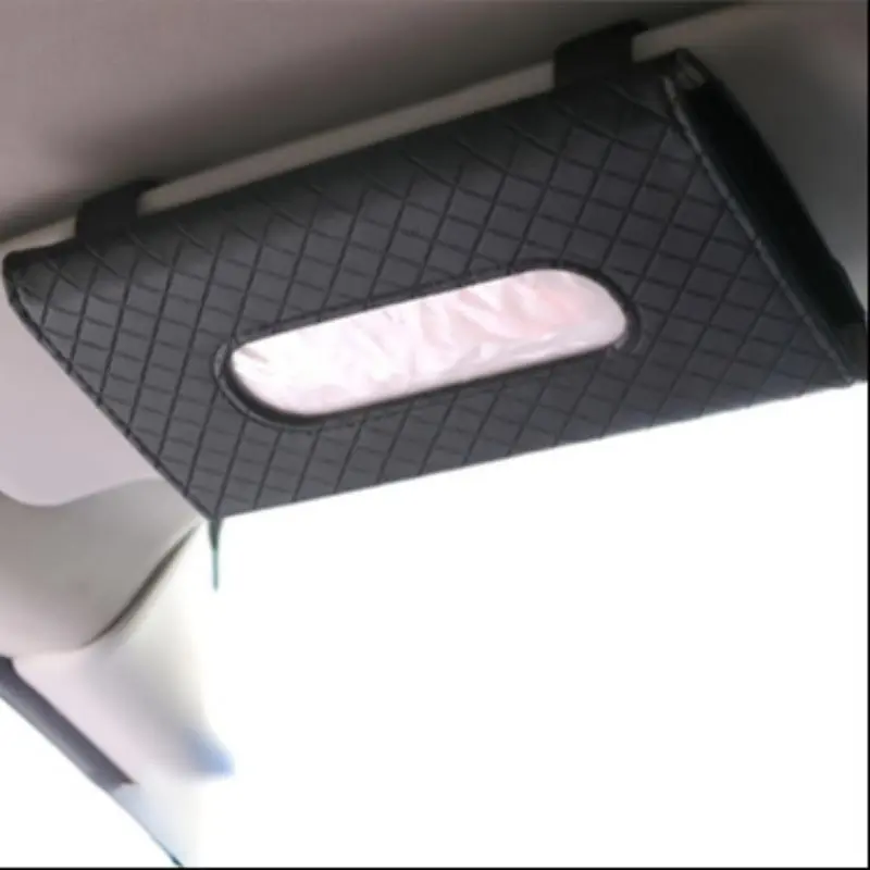 Car Sun Visor Tissue Box, PU Leather Car Tissue Holder, Car Interior Accessories for Easy and Elegant Interior 5