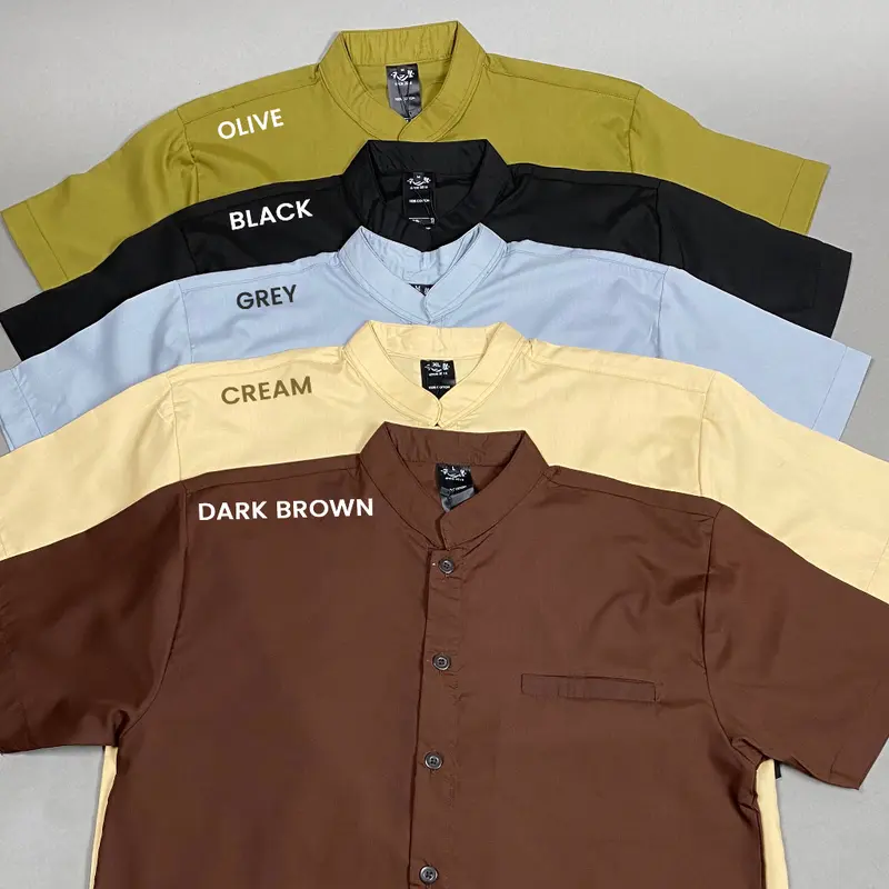 RS31 Kemeja Shanghai Yaman Shirt Super Big Size - Baju Kasual Murah, Kemeja Koko Jumbo Basic, Kemko, Hem Lengan Pendek Polos | Atasan Formal Pria 2