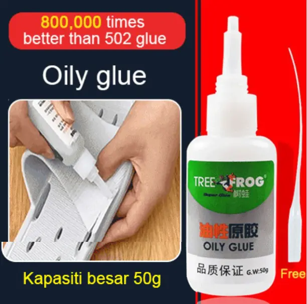 ORIGINAL Tree Frog Oily Glue Super Glue Strong Gam Katak Kuat 50G Original Multifunction Universal Adhesive
