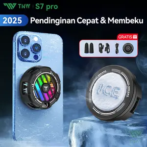 TNW S7Pro Fan Cooler Cooling HP Radiator Pendingin Magnetic Dengan Penjepit RGB Light Fancooler Phone Cooler Live Streaming/Gaming