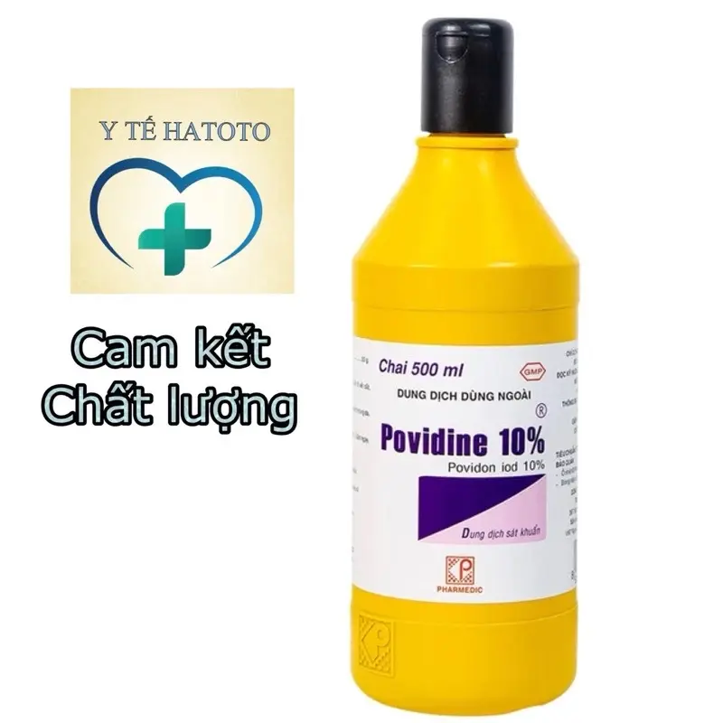 ￼Dung dịch sát khuẩn Povidin 10% (500ml) (90ml) Pharmedic y tế hatoto  hatoto