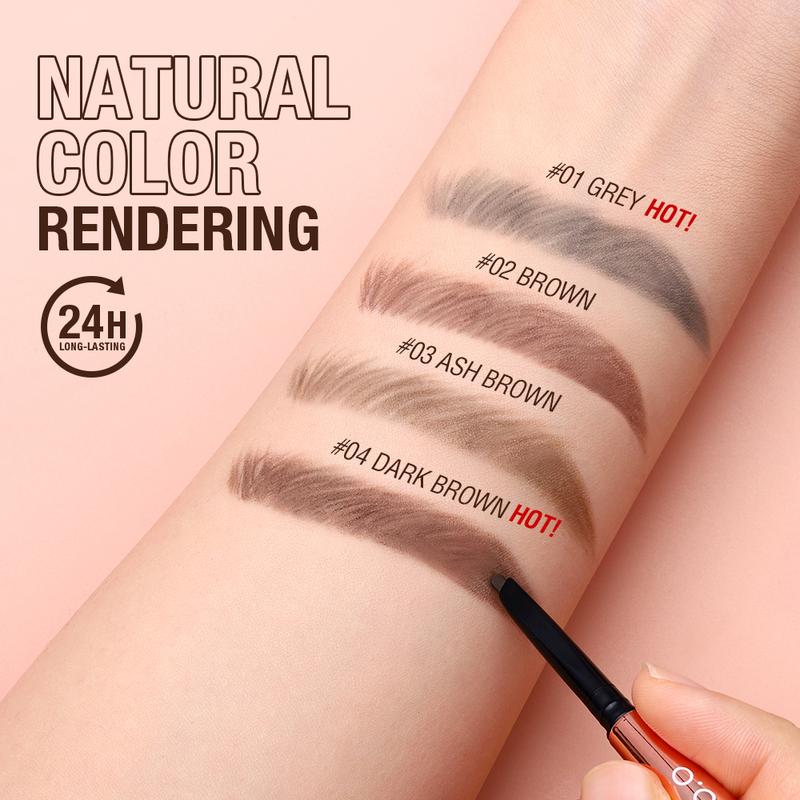 Product Introduction of O.TWO.O 3 In 1 Eyebrow Pencil With Eye Brow Razor Waterpoof 24HR Naturally Defined 0.5mm-4mm Easy to Makeup Kits 11