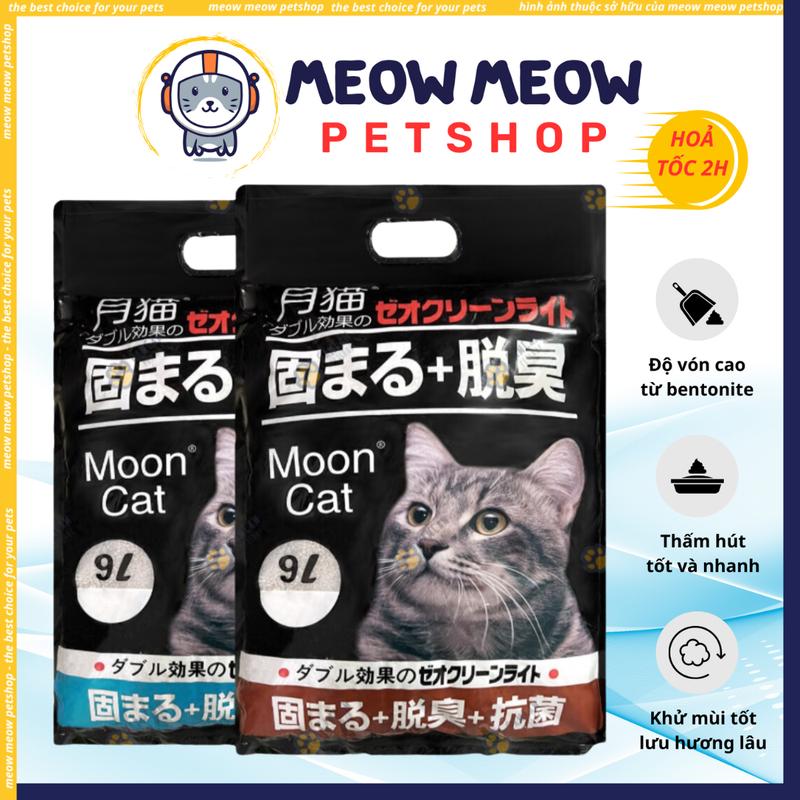  Cát cho mèo nhật đen MOON CAT TÚI 9L xuất xứ Nhật Bản. 