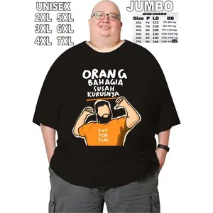 Hybfah Max Bb 165 Kg Kaos Jumbo Big Size Dewasa Susah Kurus nya  2XL Sampai 10XL Pria Dan Wanita Bahan Semi Katun Combed 24s Distro Oblong