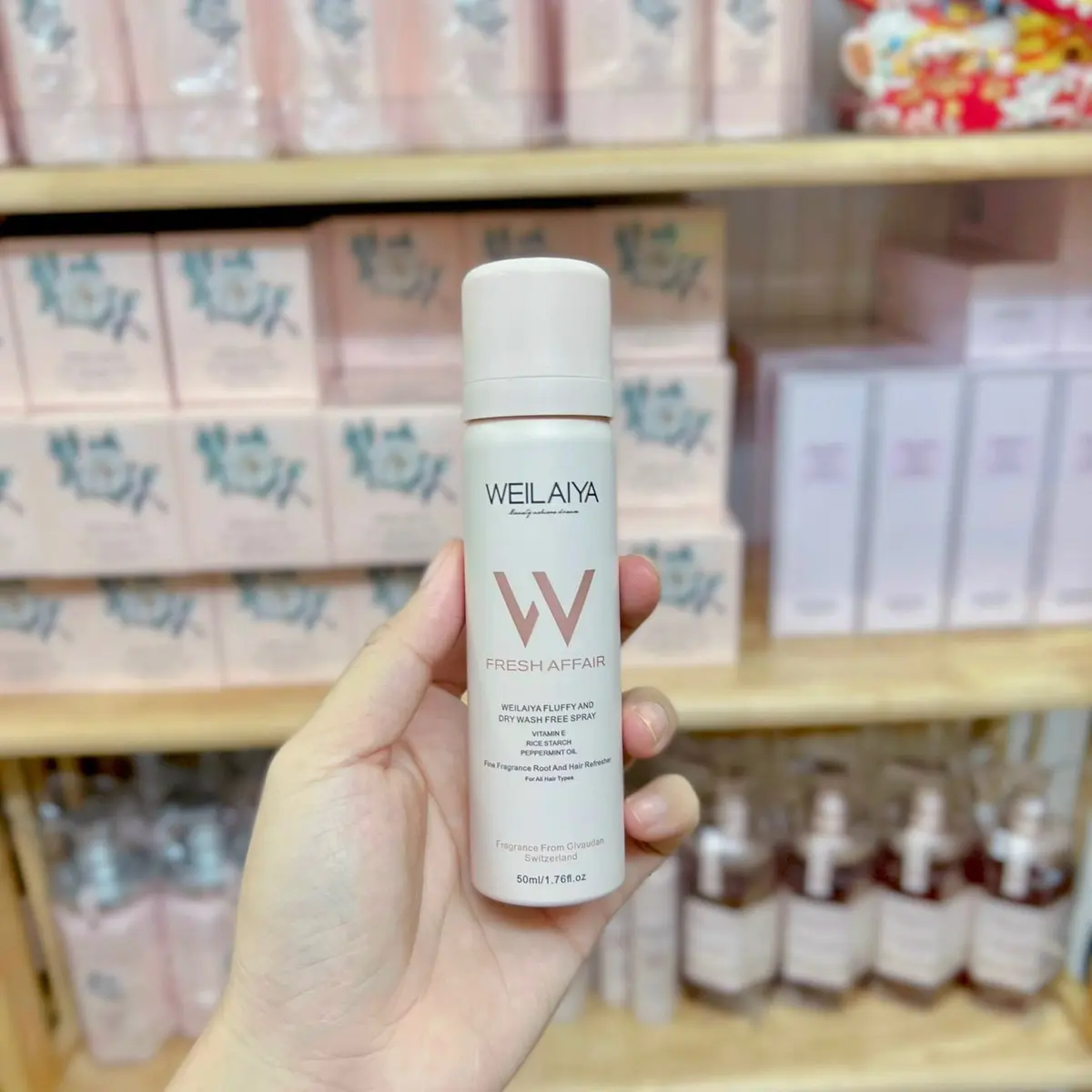 Dầu gội Khô phồng tóc hương nước hoa Weilaiya 50ml chống bết tóc