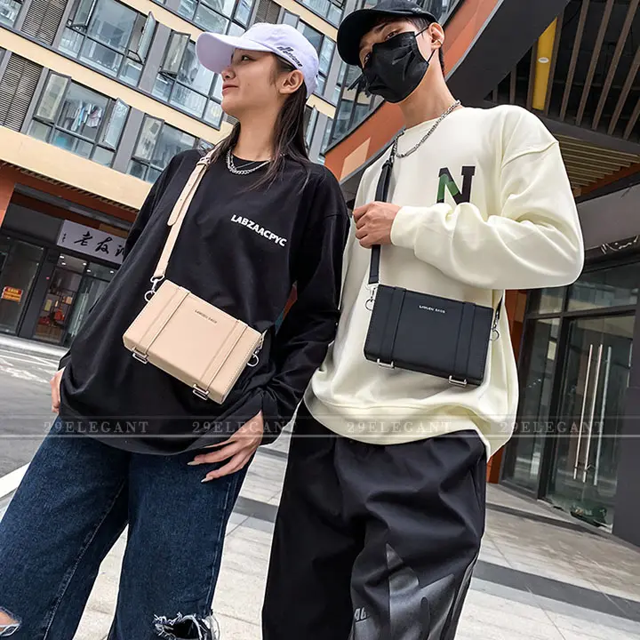 Túi Đeo Chéo Da PU Dáng Vuông Thời Trang Cao Cấp, Hàng Xuất Chất Lượng, Túi Đeo Vai Da PU Phong Cách Hàn Quốc Bag 8