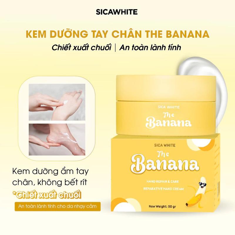 Kem Dưỡng Ẩm Da Tay Chân THE BANANA 50gr -Hỗ Trợ Mềm Mịn Dưỡng Ẩm Chuyên Sâu Cho Da Tay Chân Gót Chân Nhạy Cảm