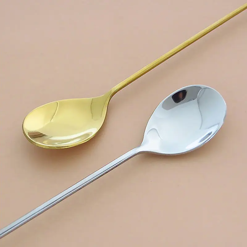 Muỗng Cà Phê Kim Cương Pha Lê, Muỗng Đá Bằng Thép Không Gỉ, Muỗng Khuấy Dài, Muỗng Cà Phê, Kem, Món Tráng Miệng, Cốc Cocktail, Dụng Cụ Nhà Bếp 6