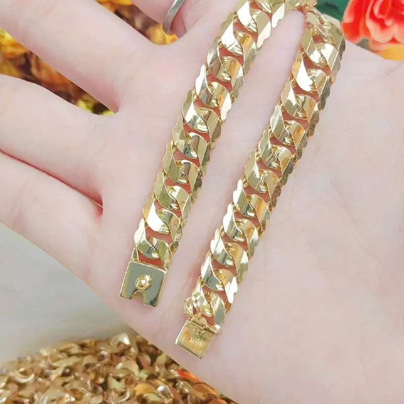 Lắc tay sủn 1 khóa đồng đỏ phù hợp cho nam và nữ. 7