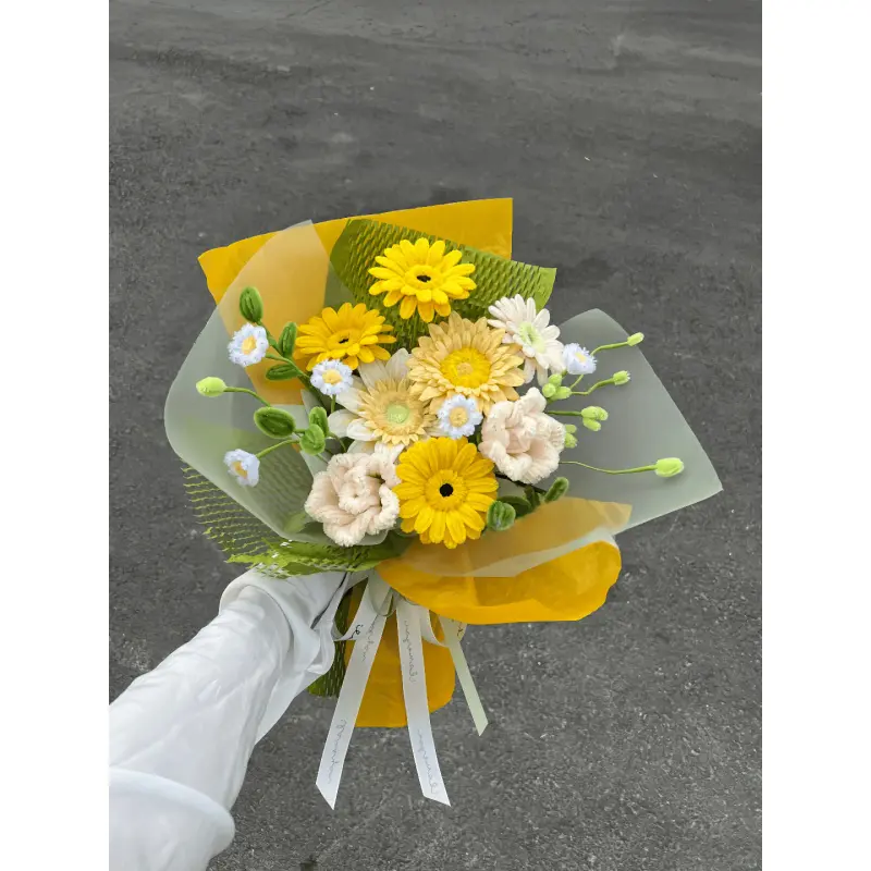 Creative Sunflower Twist Stick Mixed DIY Handmade Bouquet Finished Product Teacher's Day Gift for Teachers and Friends