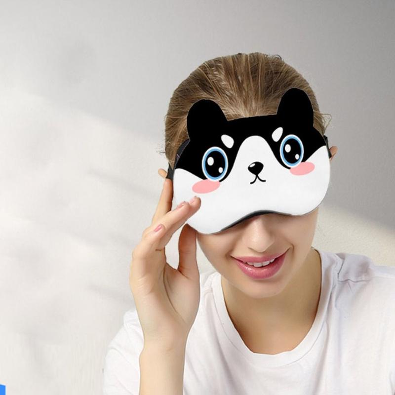 Product Introduction of Cute Cartoon Eyes Plush Eye Mask Animal Ear Soft Sleeping Eyeshade Breathable Healthy Sleeping Eyepatch Nap Travel Supplies 13