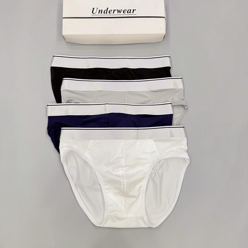 Combo 4,5,6 quần lót nam Cạp Bạc chất liệu thun lạnh co giãn 4 chiều quần sịp đùi nam mặc êm phom và mát có 4 màu đen xanh than trắng và xám
