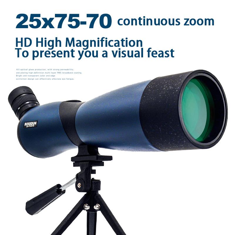 25-75x70 Spotting Scope Zoom Monocular BAK4 Prism Waterproof Telescope For Target Shooting Bird Watching Outdoor Camping Hunting - Image 4