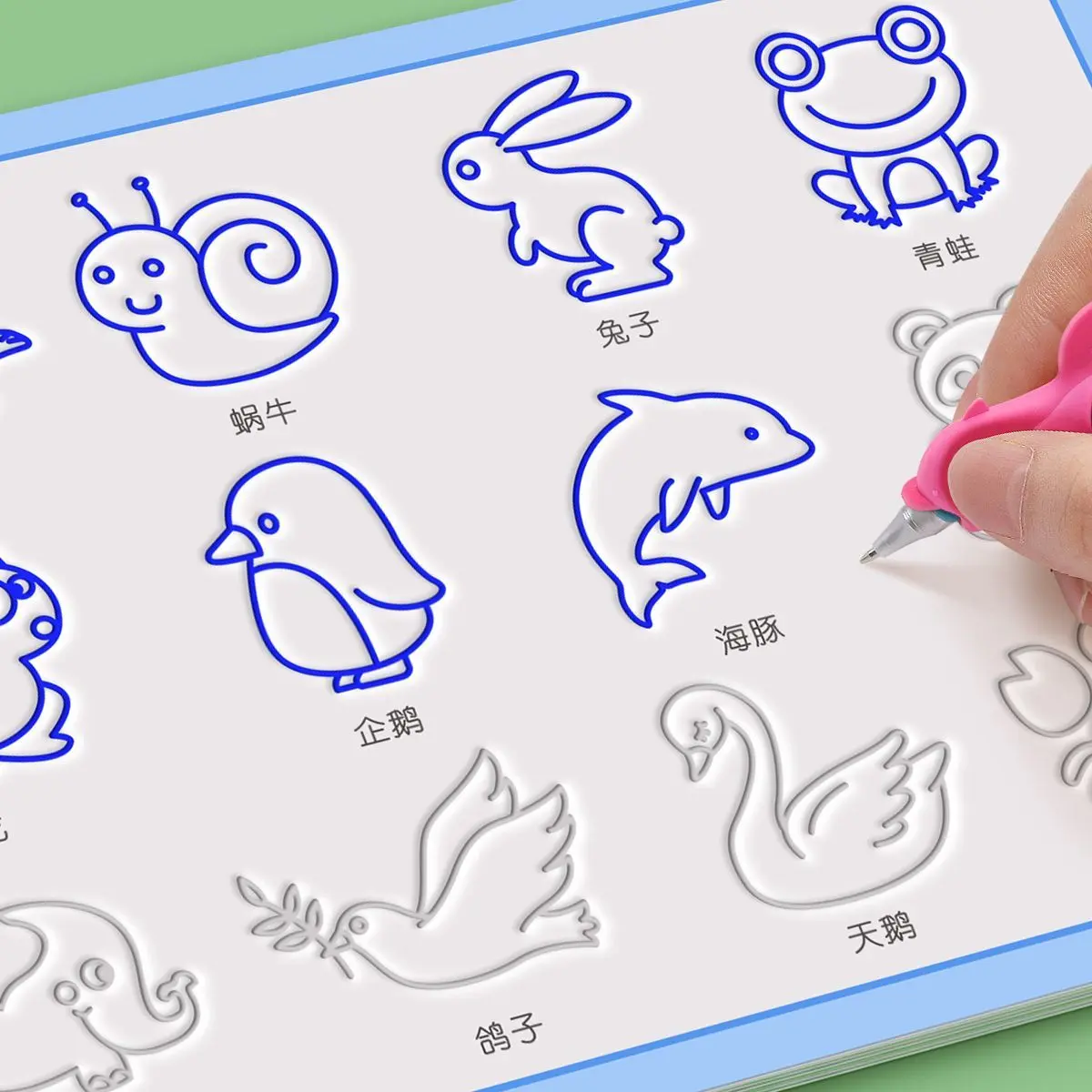 Bộ sưu tập nét đơn giản, dành cho trẻ em, Giới thiệu vẽ cho trẻ em, Sách vẽ rãnh mẫu giáo, Trọn bộ lớp lớn, Khai sáng cho bé