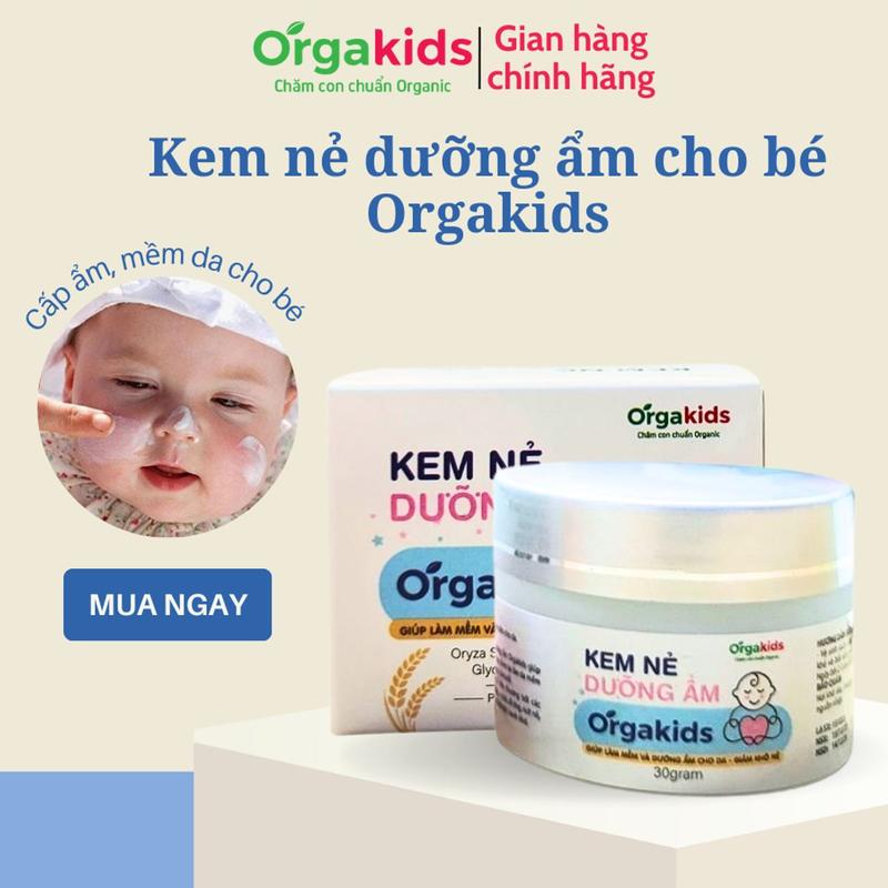 Kem nẻ cao cấp cho bé Orgakids giúp làm mềm và dưỡng ẩm cho da bé giảm khô nẻ - lọ 30g