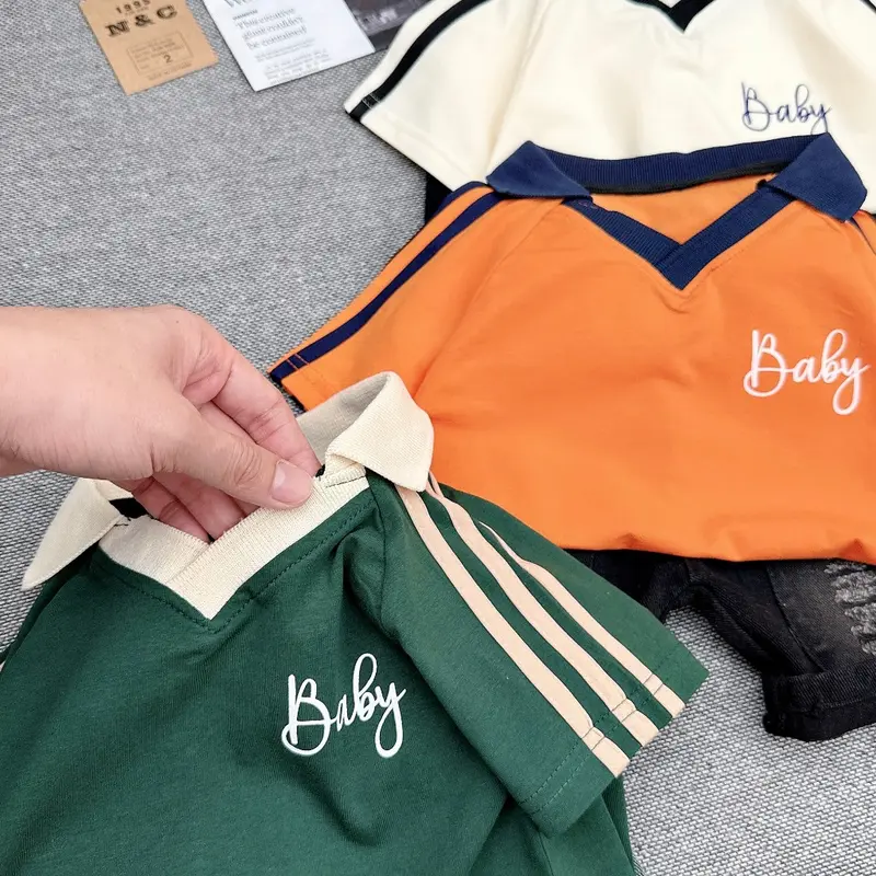SALE SET ÁO CỔ BẺ KÈM QUẦN JEAN BÉ TRAI SIÊU ĐẸP 8-26KG(BABY) 4