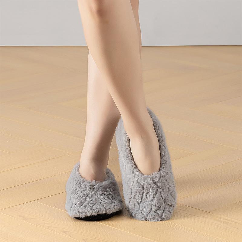 Product Introduction of Women's Warm Floor Socks Fall Winter Home Non Slip Plush Soft Comfortable Thicken Solid Colour Ladies Indoor Slippers Socks 12