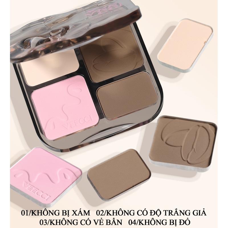 [Y232] Bảng Phấn Bắt Sáng Và Tạo Khối VEECCI - Tích hợp má hồng - Chống Nước, Lâu Trôi 4