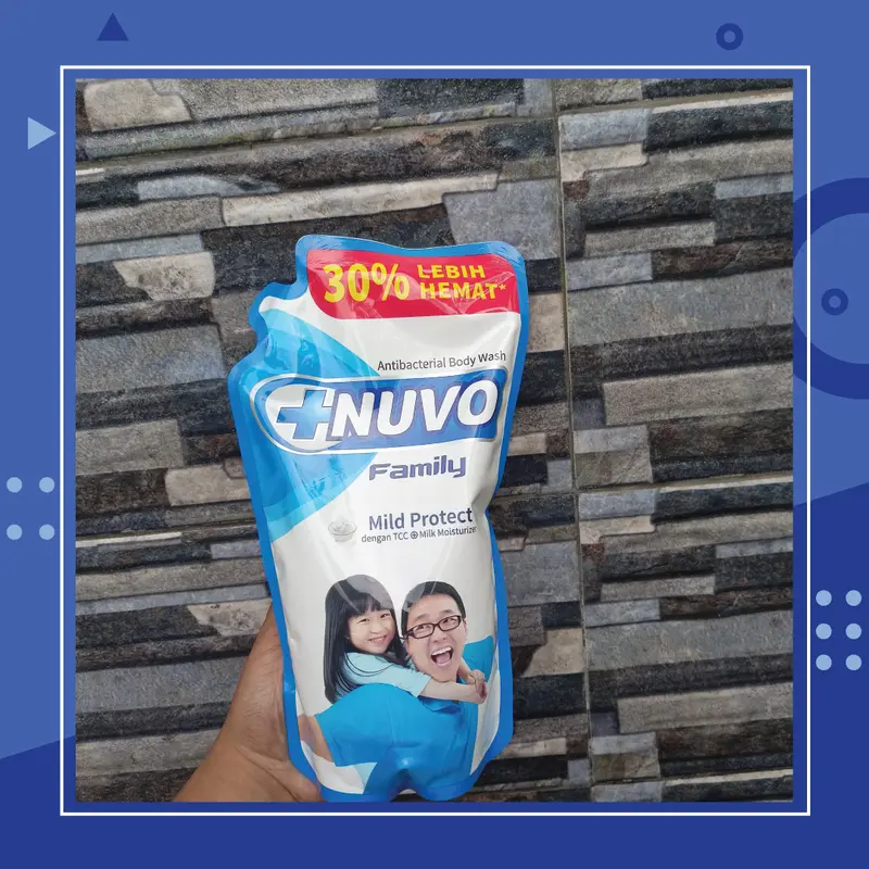 NUVO family body wash sabun mandi cair Antibacterial mild protect 825ml 3