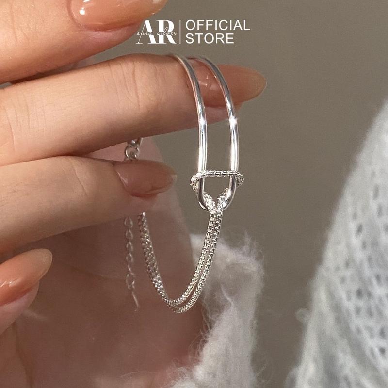  Vòng tay nữ bạc 925 Lắc tay Minzy-Aura Silver-LT26 