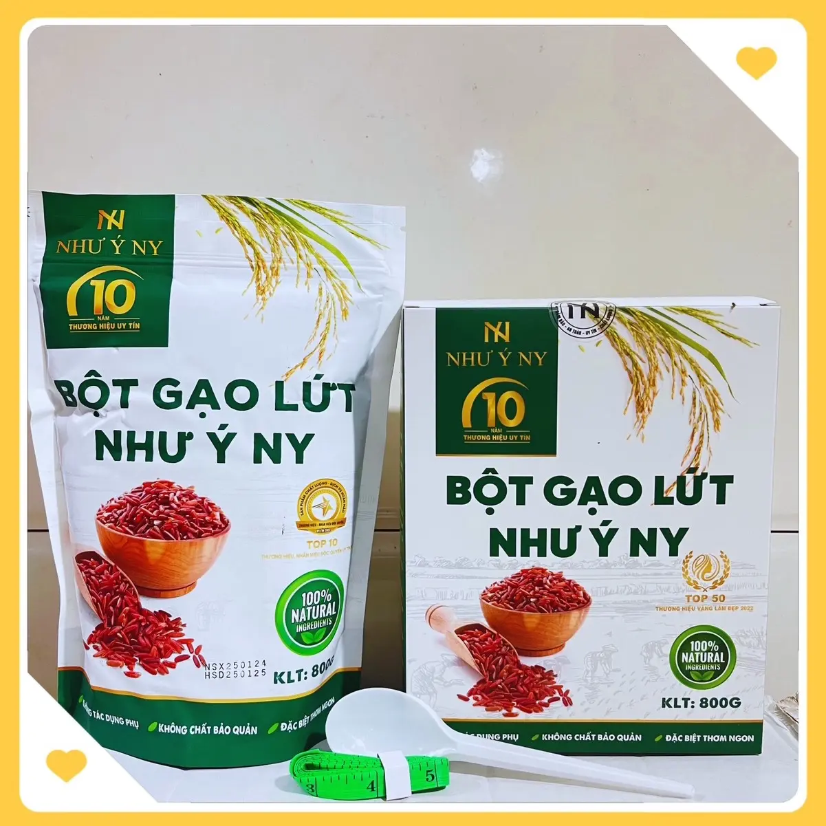 Bột Gạo Lứt Như Ý Ny .800gr ( dùng 40_45 ngày +thìa+thước đo...)