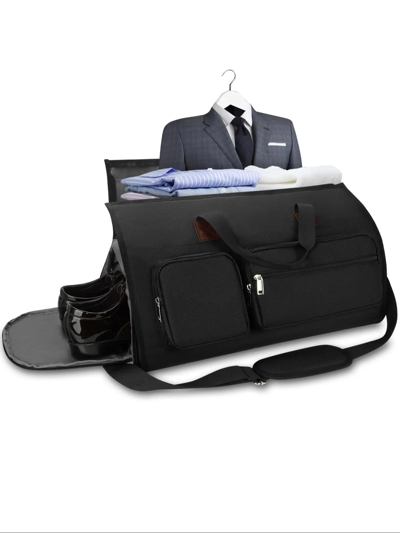 Casual Foldable Travel Bag, Large Capacity Dry & Wet Separation Folding Durable Travel Bag, Detachable Shoulder Strap Travel Bag for Men & Women