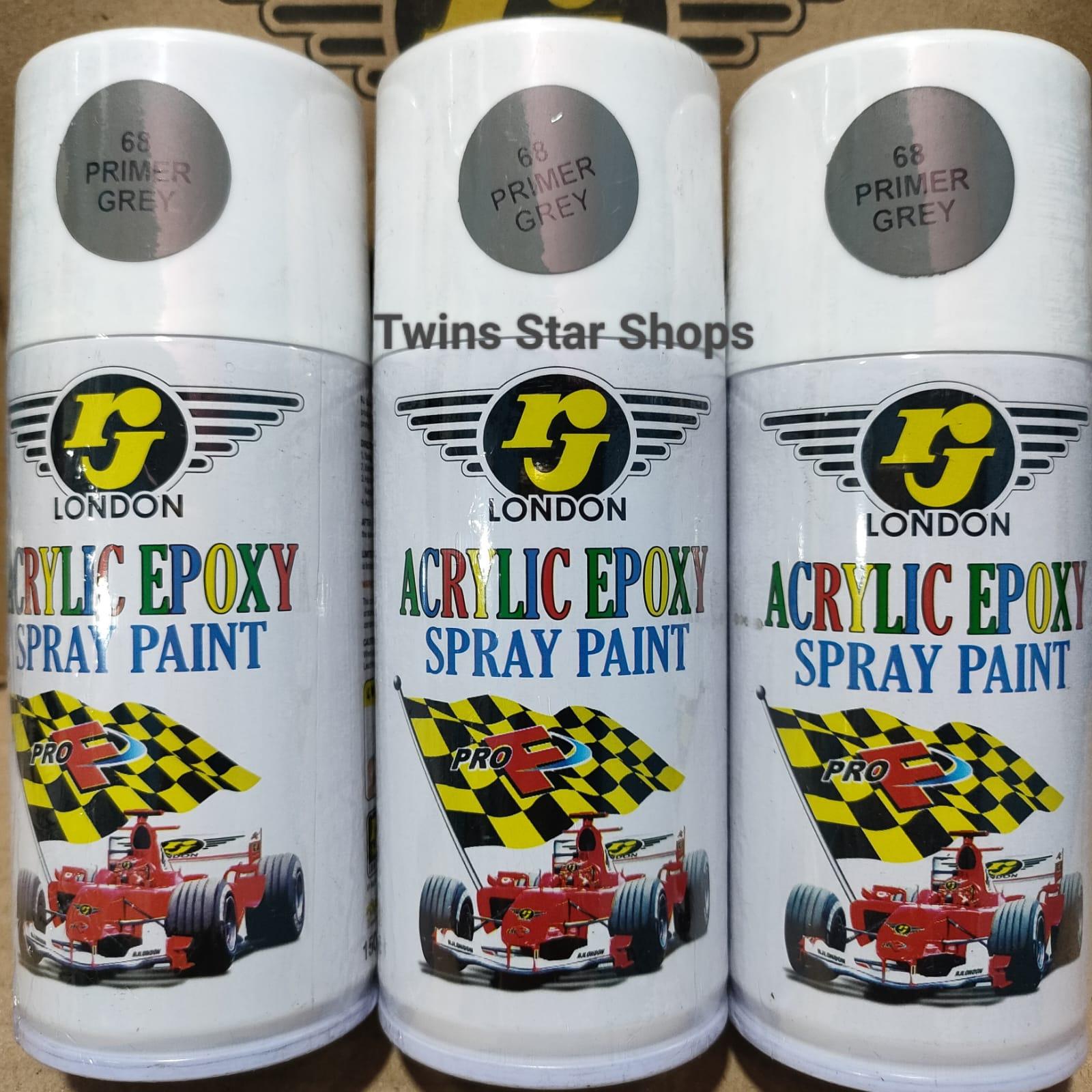 RJ London Spray Paint Pilok Cat Semprot Warna Dasar Epoxy Primer Grey ...