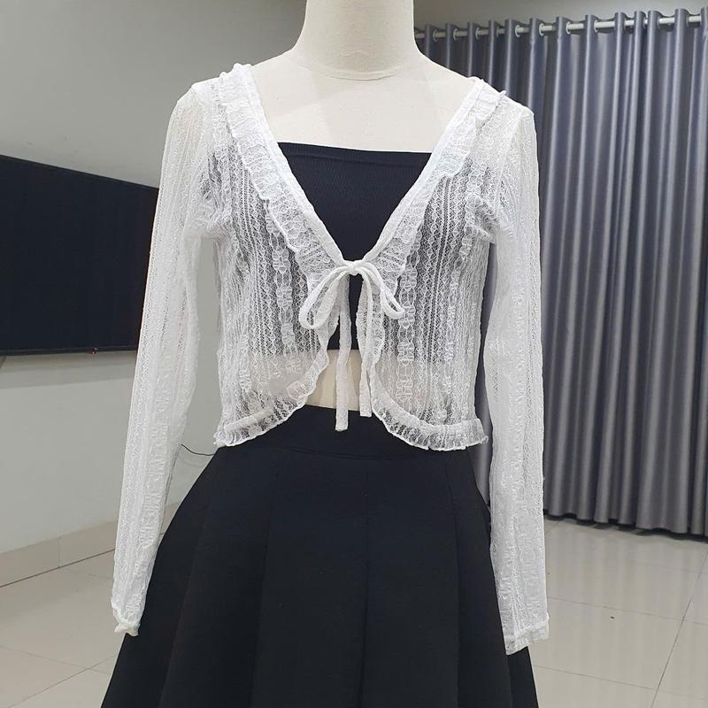 Áo khoác cardigan hè Cardigan dáng ngắn mặc với áo 2 dây Cardigan nữ Meimei SA36 7