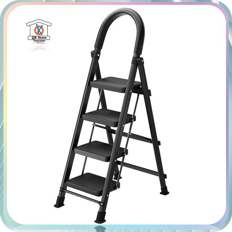 Thang gấp gọn chữ A khung thép carbon dày chịu lực tới 150kg mẫu  4 5 6 7 bậc đa năng chống trơn trượt phiên bản cải tiến 2024.