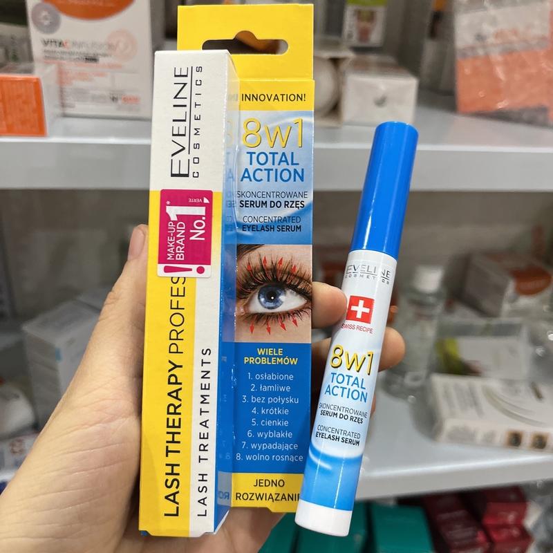  Huyết thanh Dưỡng mi Eveline 8in1 Total Action Lash Therapy professional 10ml hàng nội địa balan 