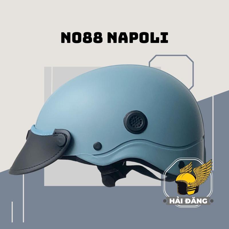 Nón bảo hiểm 1/2 đầu Napoli N088 cao cấp có lỗ thông gió - Bảo hành 12 tháng