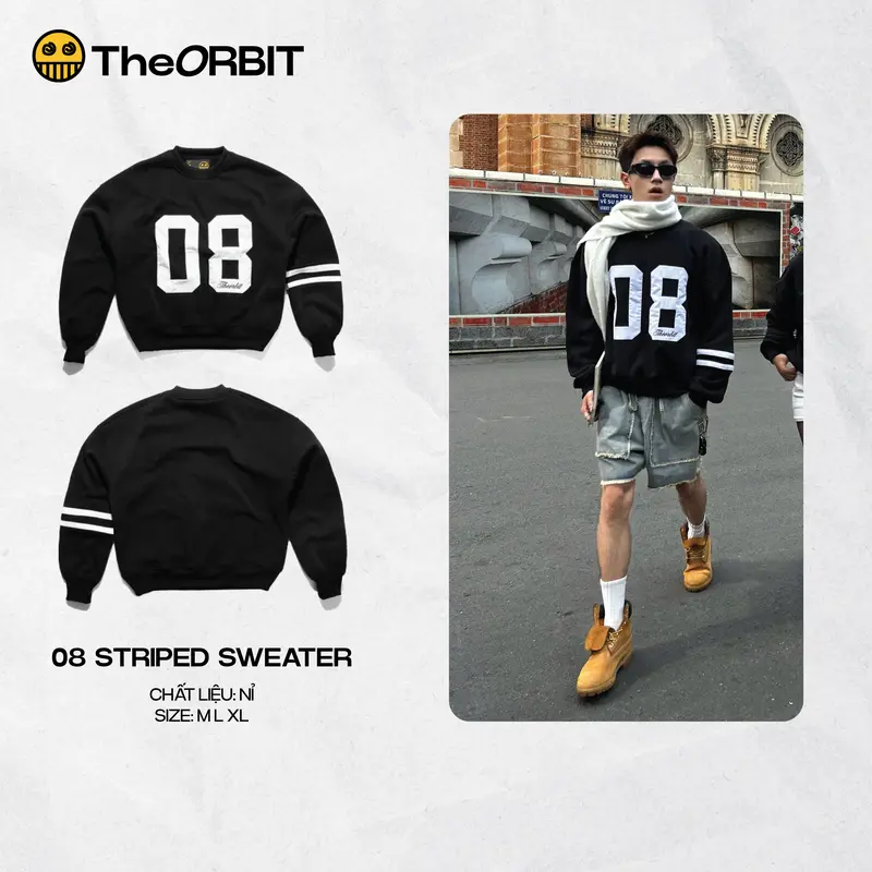 Áo Sweater The ORBIT -  08 Striped Sweater  - Phong Cách Thể Thao Trẻ Trung 0