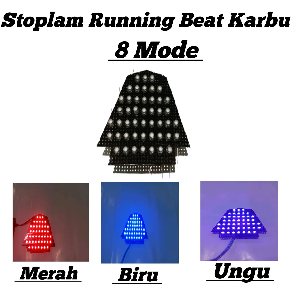 Stoplam Running Honda Beat Karbu ( 8 Mode ) Motor