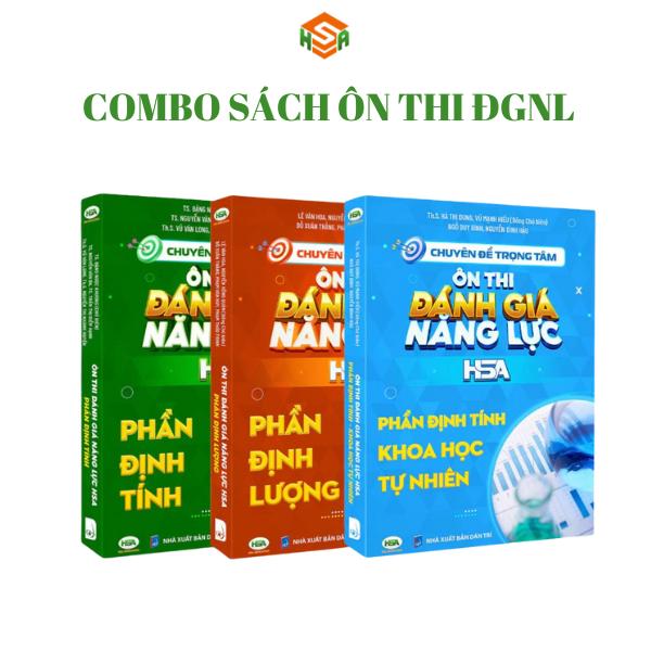 Combo Sách ôn thi đánh giá năng lực Hà Nội (Định tính + Định Lượng + Khoa Học Tự Nhiên) - HSA Book