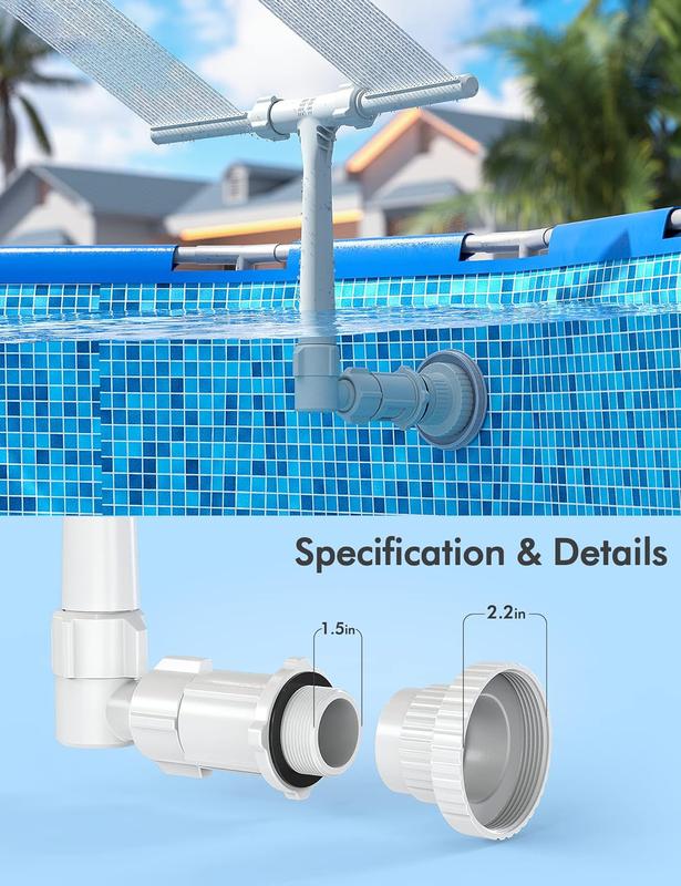 Poolhacker Pool Fountain for Above-ground Pool & Inground Pool Outdoor Waterfall Spray Installation