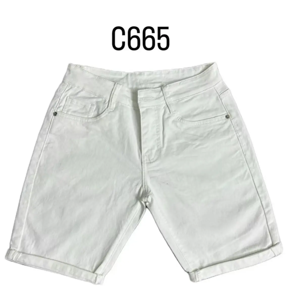 Quần short jiean nam trắng trơn(ảnh shop tự chụp )