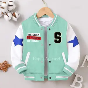 Jaket Anak Perempuan Baseball Cewek Inisial huruf S Fleece Terbaru