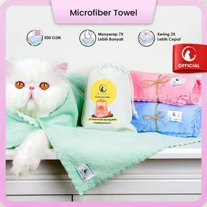 Handuk Kucing & Anjing MICROFIBER TOWEL ULTRA PLUSH untuk Mengeringkan Bulu Cepat