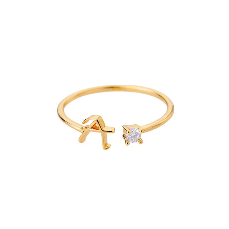 Simple Letter Ring English Letter Ring Women's Opening Adjustable Ring Name Ring 6