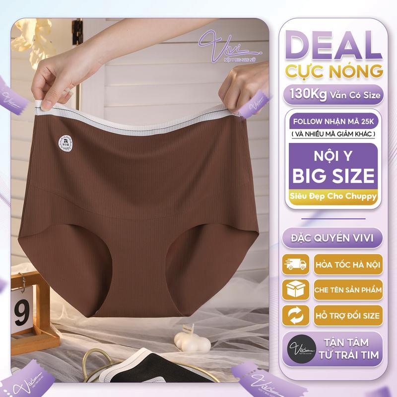 Quần lót nữ bigsize vải cotton co dãn - Nội y big size nữ - Chất liệu siêu mát Size tới 100Kg - Mã N71 Women 
