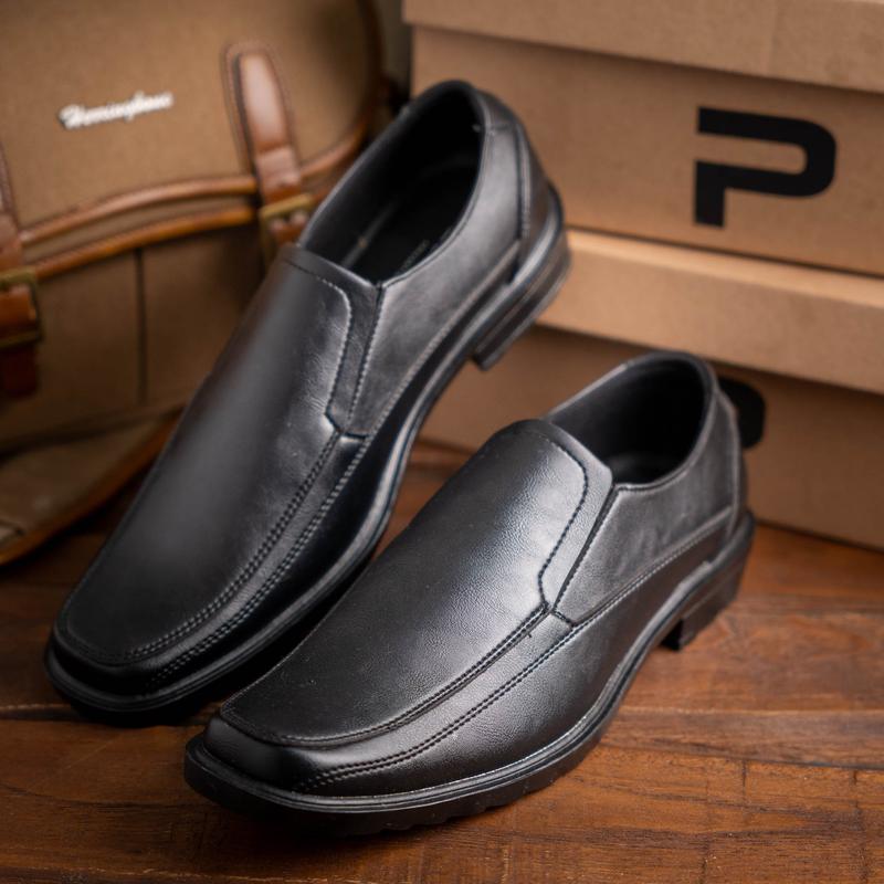 PAULMAY - Sepatu Formal Casual Pria Wina 71 Pantofel  Shoes Kerja Hitam Fantofel 2