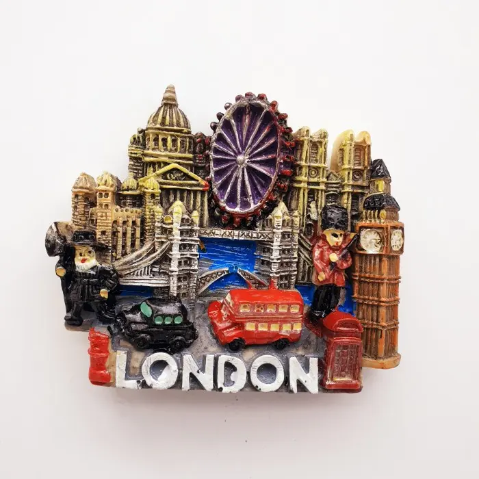 3D Fiber Souvenir Negara magnet Kulkas Tempelan kulkas LONDON Big City 0