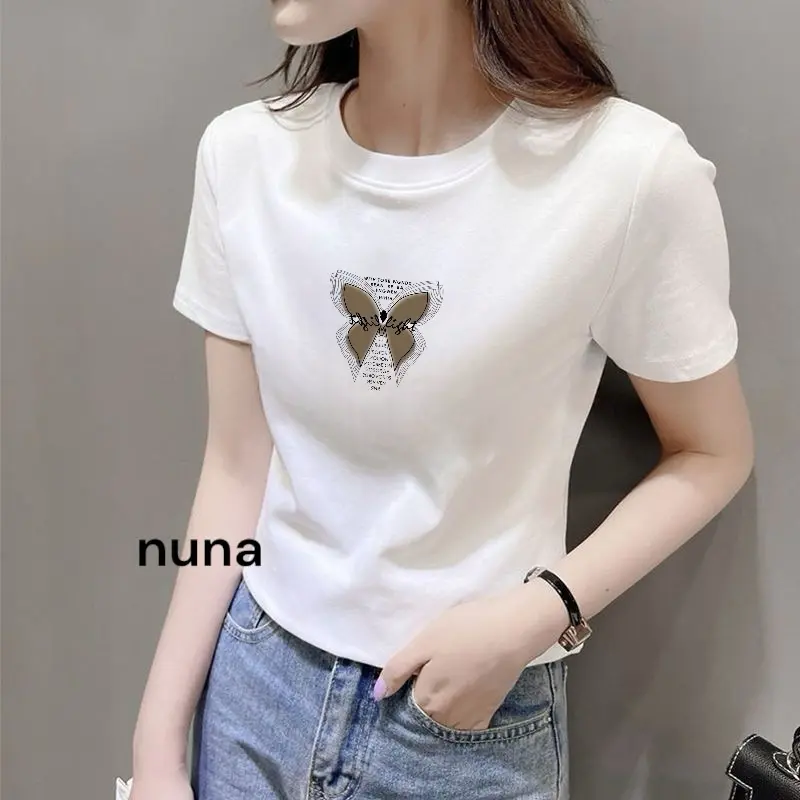 Áo Croptop Thun Nữ Form Rộng Tay Ngắn Cổ Tròn Hình In Tim MSICRV Cao Cấp 005
