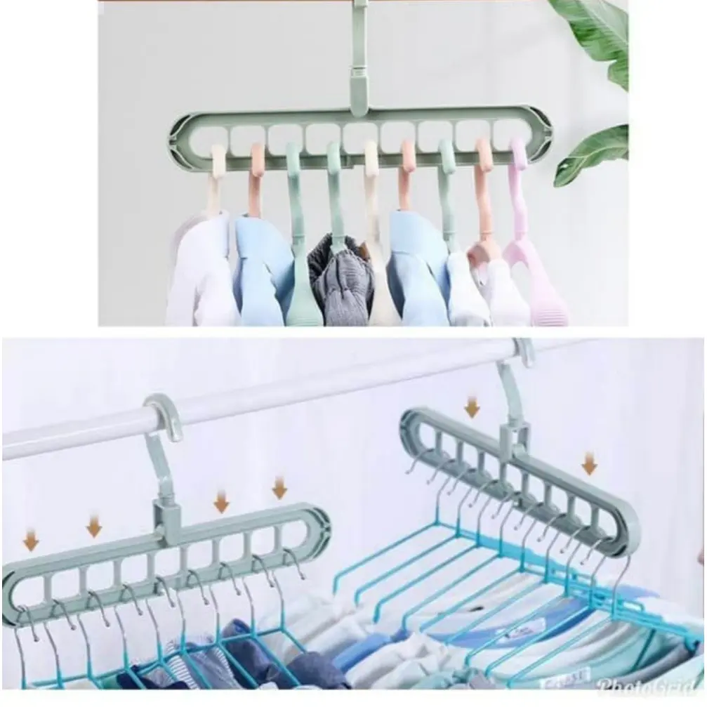 CEVOS  Magic Hanger Instant 9 in 1 / Gantungan Baju Ajaib / Gantungan Baju 9 in 1