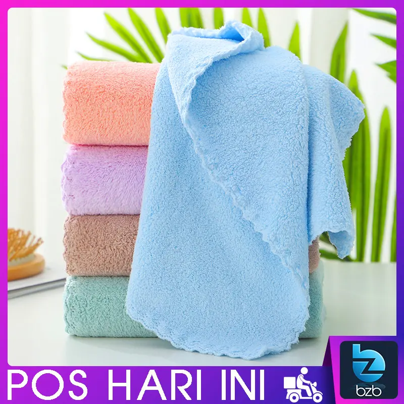 FEATHER SOFT 💥 Coral Fleece Super Absorbent Face Hand Towel Thick Cleaning Wash Clothes Door Gifts