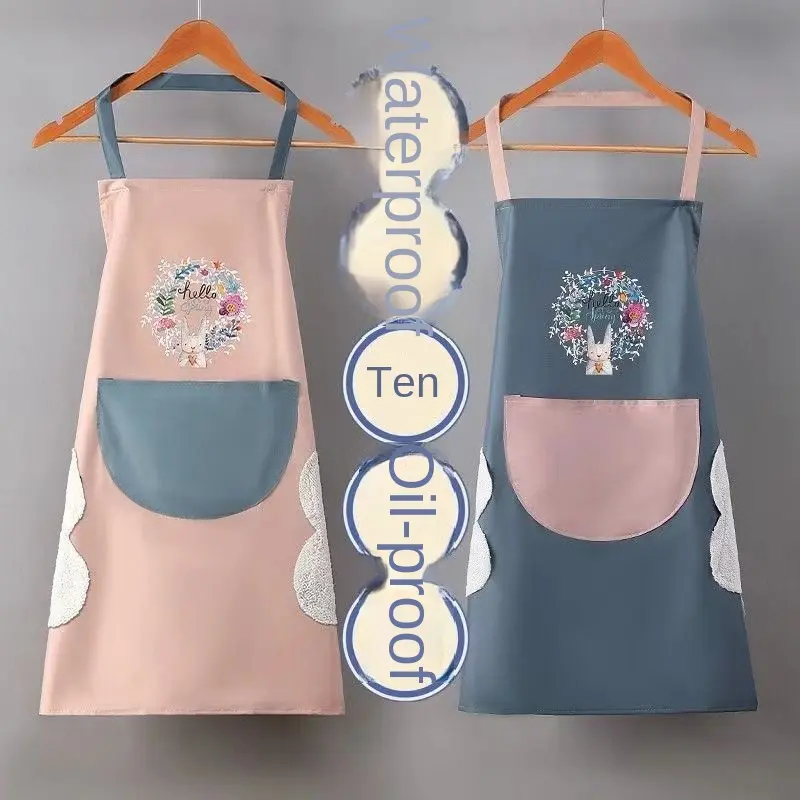 Household apron, kitchen, Korean version, waterproof and oil resistant waist, cooking, work clothes, cover up, household chores, fashionable men and women