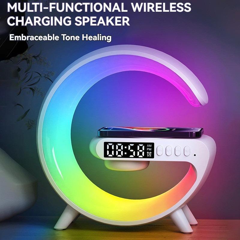 4in1 LED Atmosphere Light RGB Wireless Charger Bluetooth Speaker ...